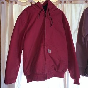 Candy apple Red Carhartt jacket with hood